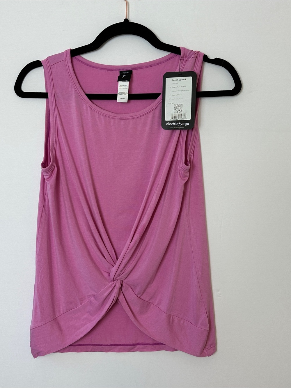 Electric Yoga Mauve Twist-Front Tank Top